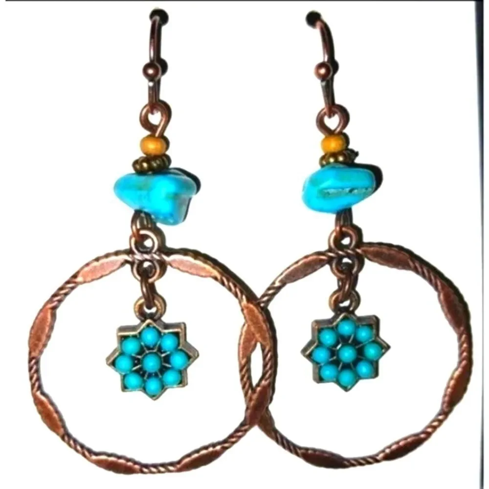 Vintage boho dangle Earrings